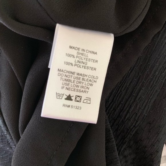 1. State Black Cold Shoulder Top Medium Blouse - Picture 7 of 8